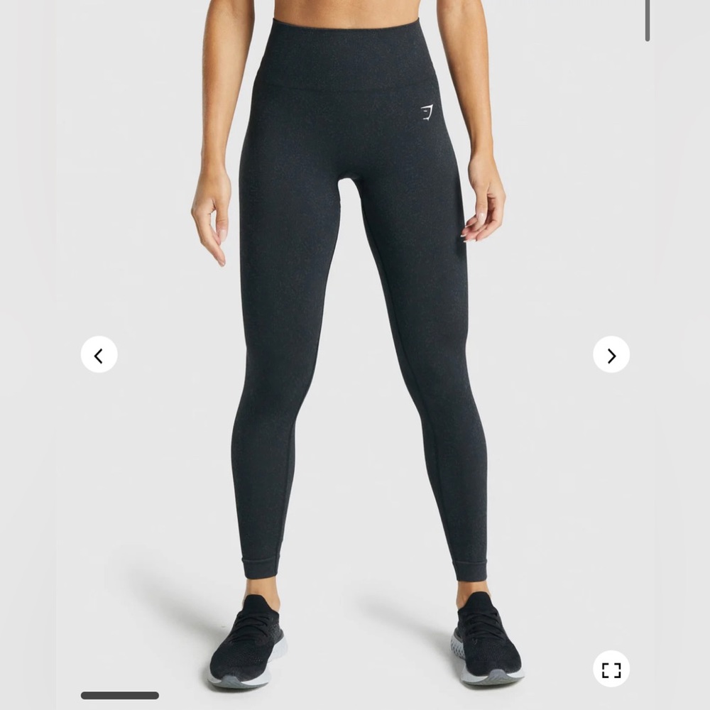 BRAND NEW GYMSHARK Adapt Fleck Seamless Leggings - Mineral | Black - Size M
